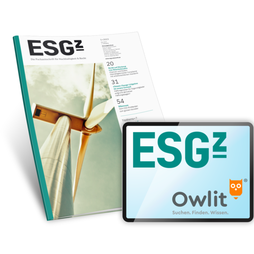 ESGZ - Die Fachzeitschrift für Nachhaltigkeit & Recht (Studentenabo)