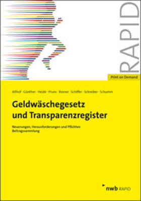 Geldwäschegesetz und Transparenzregister - Mängelexemplar, kann leichte Gebrauchsspuren aufweisen. Sonderangebot ohne Rückgaberecht. Nur so lange der Vorrat reicht