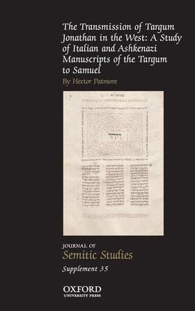 The Transmission of Targum Jonathan in the West: A Study of Italian and Ashkenazi Manuscripts of the Targum to Samuel