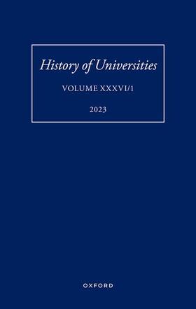 History of Universities: Volume XXXVI / 1