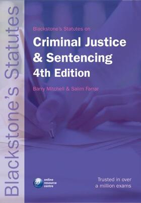 Blackstone's Statutes on Criminal Justice and Sentencing