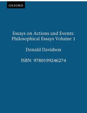 Essays on Actions and Events