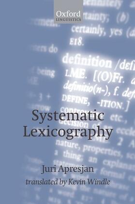 SYSTEMATIC LEXICOGRAPHY