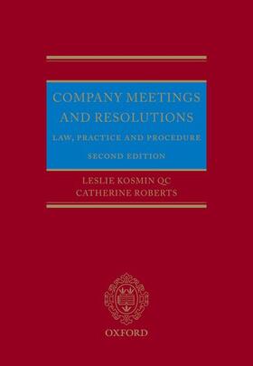 Company Meetings and Resolutions: Law, Practice, and Procedure