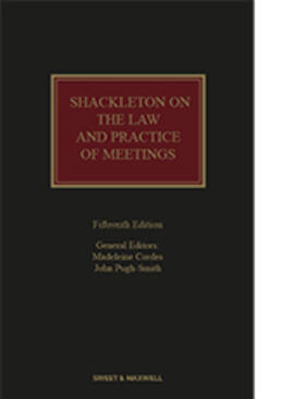 Shackleton on the Law and Practice of Meetings