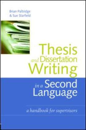 Thesis and Dissertation Writing in a Second Language