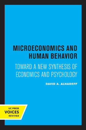 Alhadeff, D: Microeconomics and Human Behavior