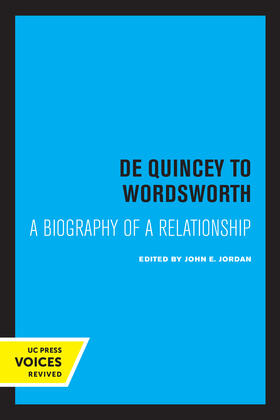Jordan, J: De Quincey to Wordsworth