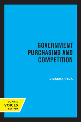 Reck, D: Government Purchasing and Competition