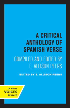 Peers, E: A Critical Anthology of Spanish Verse
