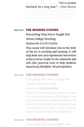 The Missing Course