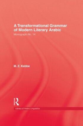 Transformational Grammar Of Modern Literary Arabic