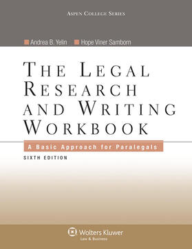 The Legal Research and Writing Workbook: A Basic Approach for Paralegals