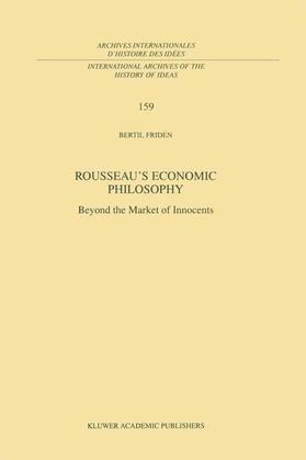 Rousseau¿s Economic Philosophy