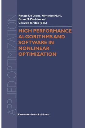 High Performance Algorithms and Software in Nonlinear Optimization