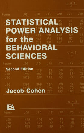 Statistical Power Analysis for the Behavioral Sciences