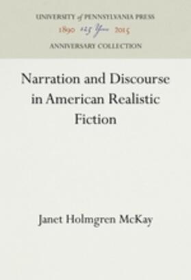 Narration and Discourse in American Realistic Fiction