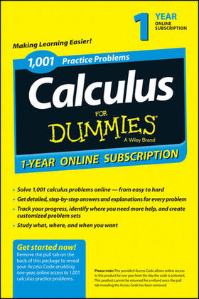 1,001 Calculus Practice Problems for Dummies Access Code Card (1-Year Subscription)