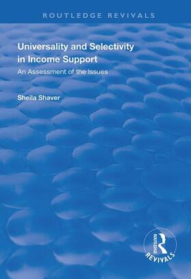 Shaver, S: Universality and Selectivity in Income Support