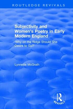 Subjectivity and Women's Poetry in Early Modern England