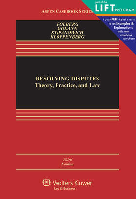 Resolving Disputes: Theory, Practice, and Law
