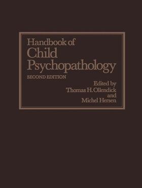 Handbook of Child Psychopathology