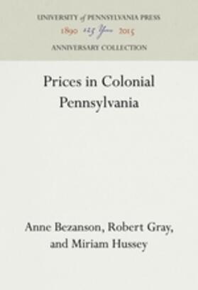 Prices in Colonial Pennsylvania