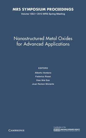 Nanostructured Metal Oxides for Advanced Applications: Volume 1552