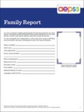 Aeps(r)-3 Family Report