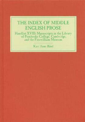 The Index of Middle English Prose