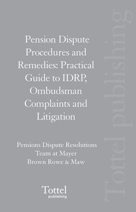 Pension Dispute Procedures and Remedies