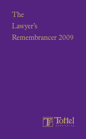 The Lawyer's Remembrancer 2009
