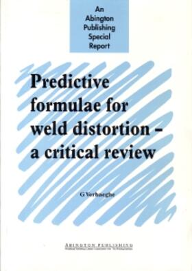 Verhaeghe, G: PREDICTIVE FORMULAE FOR WELD D