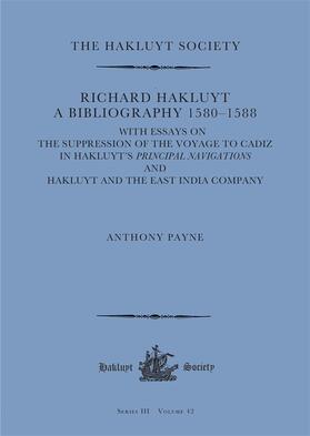 Richard Hakluyt: A Bibliography 1580-1588