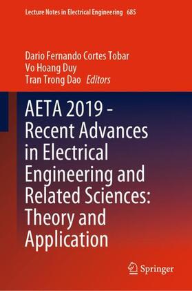 AETA 2019 - Recent Advances in Electrical Engineering and Related Sciences: Theory and Application