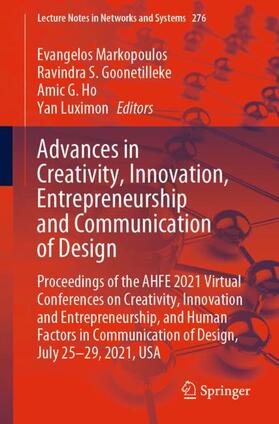 Advances in Creativity, Innovation, Entrepreneurship and Communication of Design