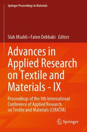 Advances in Applied Research on Textile and Materials - IX