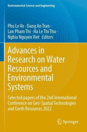 Advances in Research on Water Resources and Environmental Systems