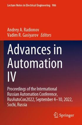 Advances in Automation IV