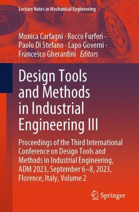 Design Tools and Methods in Industrial Engineering III