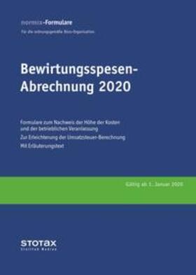 Bewirtungsspesen - Abrechnungen 2020, Formularblock