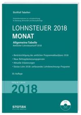 Tabelle, Lohnsteuer 2018 Monat