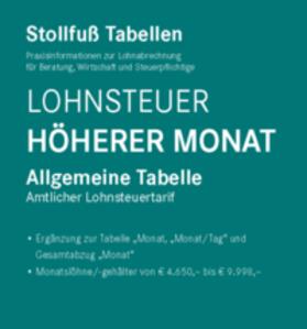 Tabelle, Lohnsteuer 2024, Höherer Monat