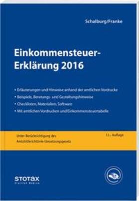 Einkommensteuer-Erklärung 2016