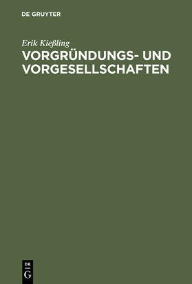 Vorgründungs- und Vorgesellschaften