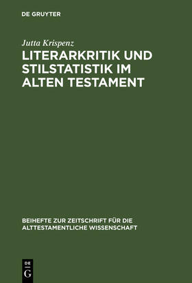 Literarkritik und Stilstatistik im Alten Testament