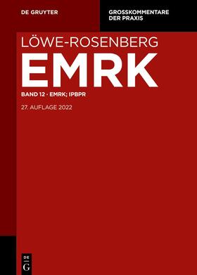 Löwe/Rosenberg StPO und GerichtsverfassungsG Bd. 12