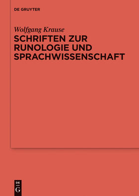 Schriften zur Runologie und Sprachwissenschaft