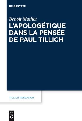 L¿apologétique dans la pensée de Paul Tillich