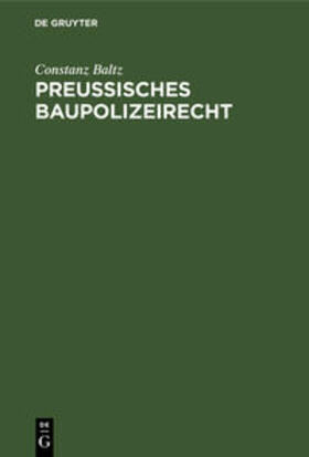Preußisches Baupolizeirecht
